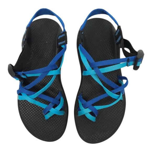 Chaco ZX/2 Classic Sandals Womens 8 Adjustable Straps Toe Loop Vibram Sole Blue - Picture 10 of 16
